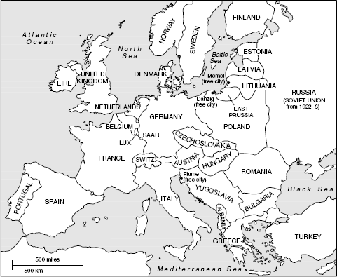 Europe+after+world+war+1+map