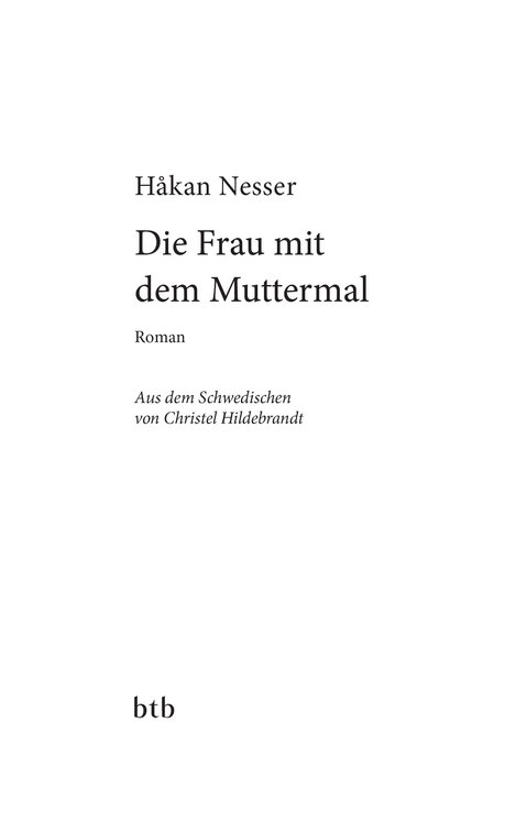 Håkan Nesser: Die Frau mit dem Muttermal