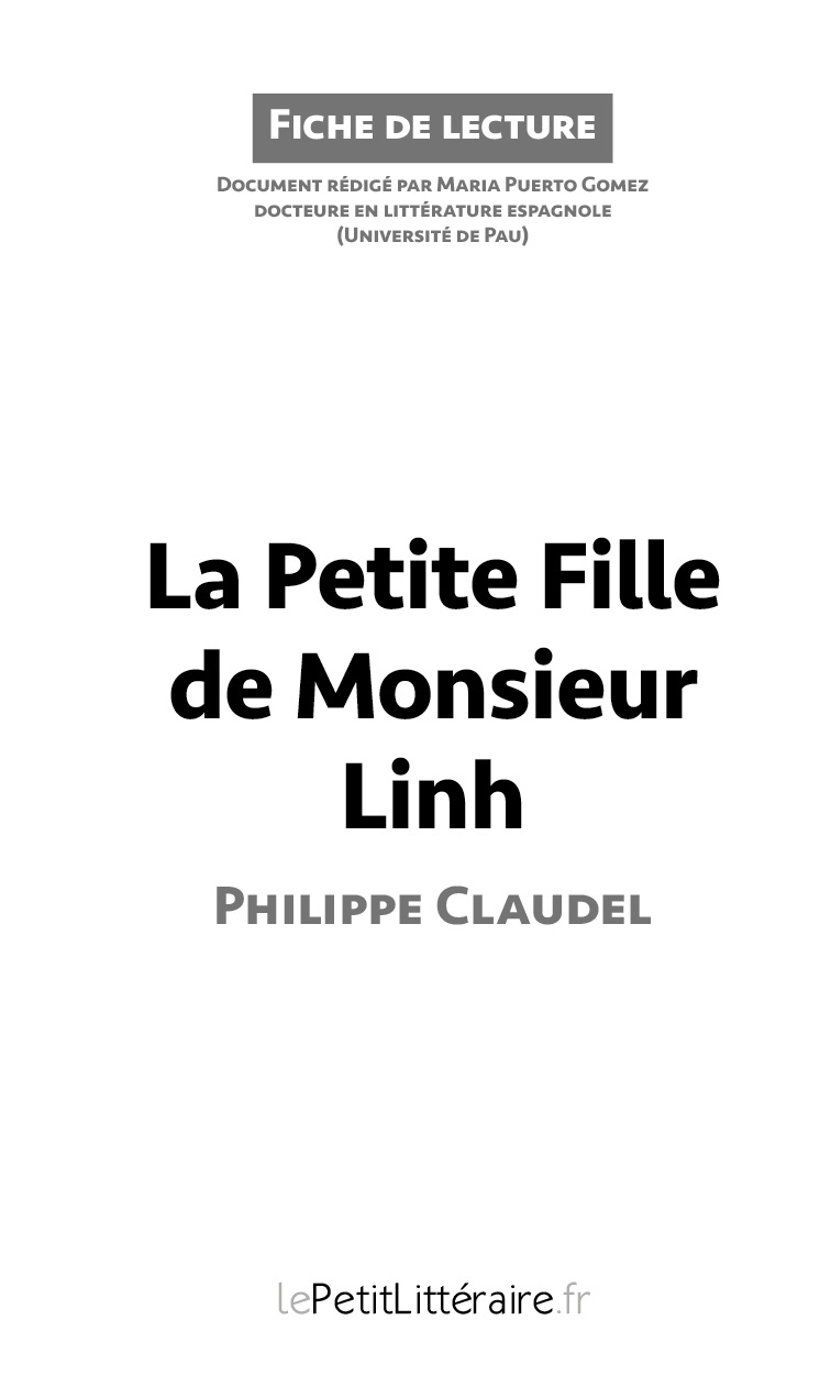 La Petite Fille De Monsieur Linh Résumé Par Chapitre