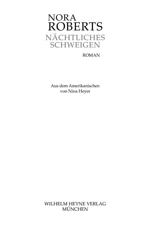 Nora Roberts: Nächtliches Schweigen