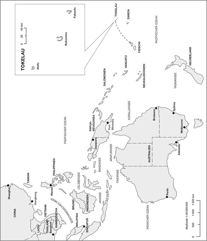 Karte Tokelau/Südsee