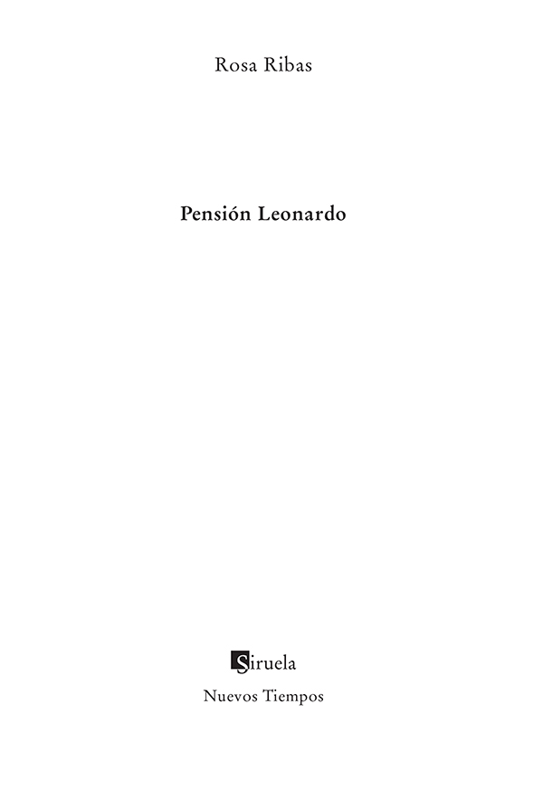 Portadilla: Pensión Leonardo. Rosa ribas