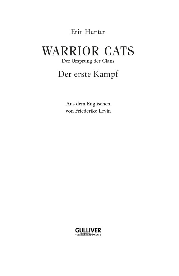 Warrior Cats - Der Ursprung der Clans. Der erste Kampf