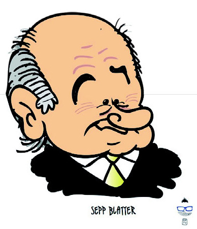 caricature de Sepp Blatter