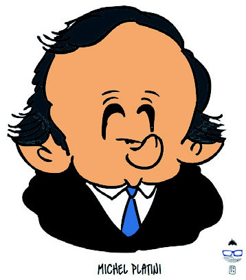 caricature de Michel Platini