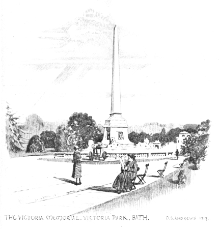 Image unavailable: The Victoria Memorial, Victoria Park, Bath.