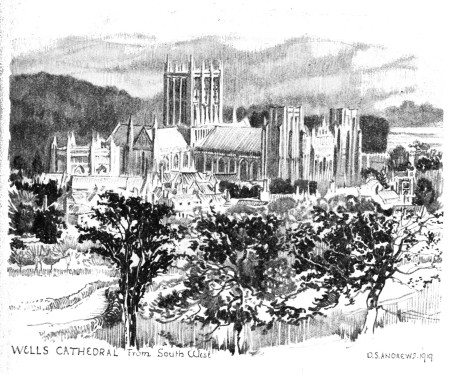 Image unavailable: Wells Cathedral from the South-west.