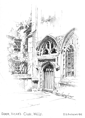 Image unavailable: The Chapel Door, Vicar’s Close, Wells.