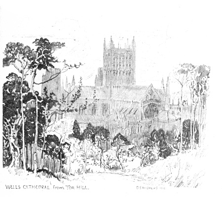 Image unavailable: Wells Cathedral from Tor Hill.