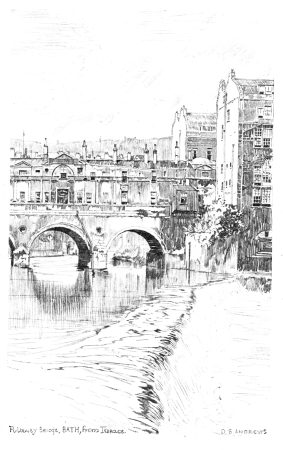 Image unavailable: The Pulteney Bridge, from the Terrace, Bath.