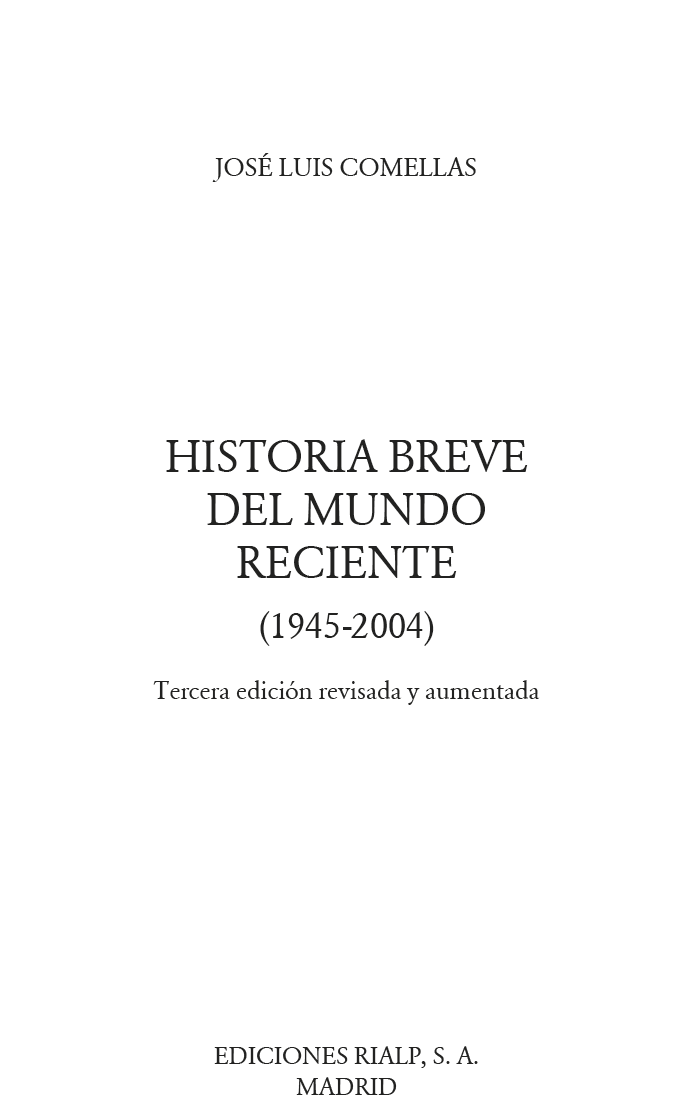 Historia breve del mundo reciente (1945-2004) Historia breve del mundo reciente (1945-2004)