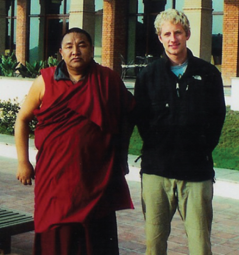 Photograph of Khenpo Sange, a Buddhist monk and Timmerman, the author of this book.