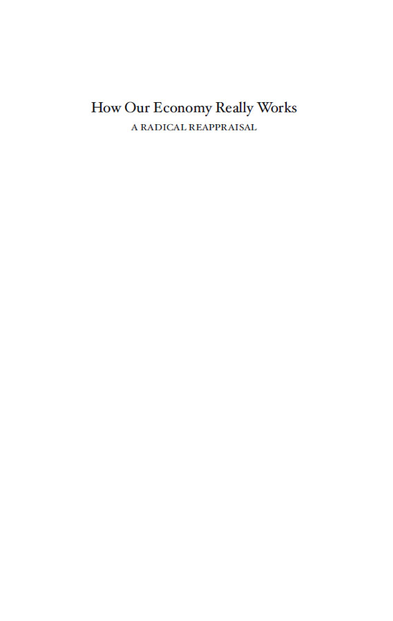 Half Title of How Our Economy Really Works