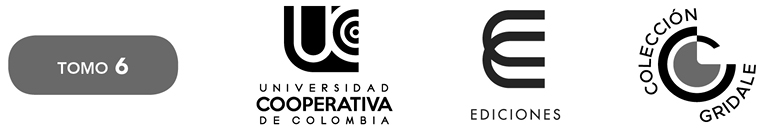Logo Universidad Cooperativa de Colombia, logo Ediciones Universidad Cooperativa de Colombia y logo colección Gridale