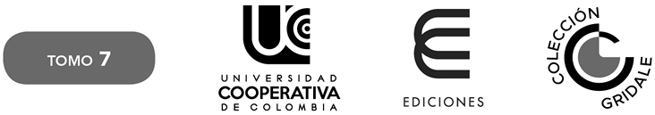 Logo Universidad Cooperativa de Colombia, logo Ediciones Universidad Cooperativa de Colombia y logo colección Gridale