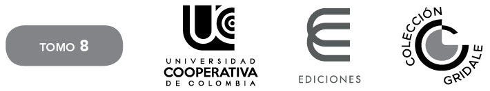 Tomo 8, Logo Universidad Cooperativa de Colombia, logo Ediciones Universidad Cooperativa de Colombia y logo colección Gridale